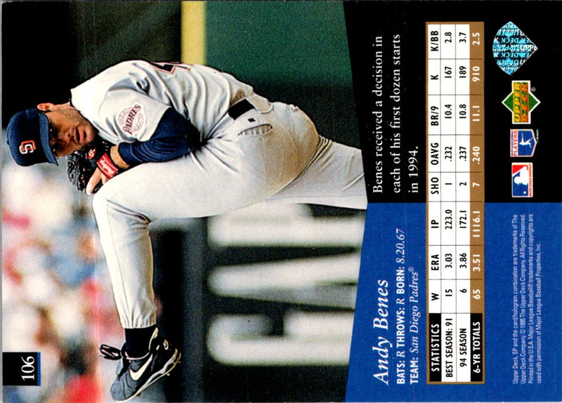 1995 SP Superbafoil Andy Benes