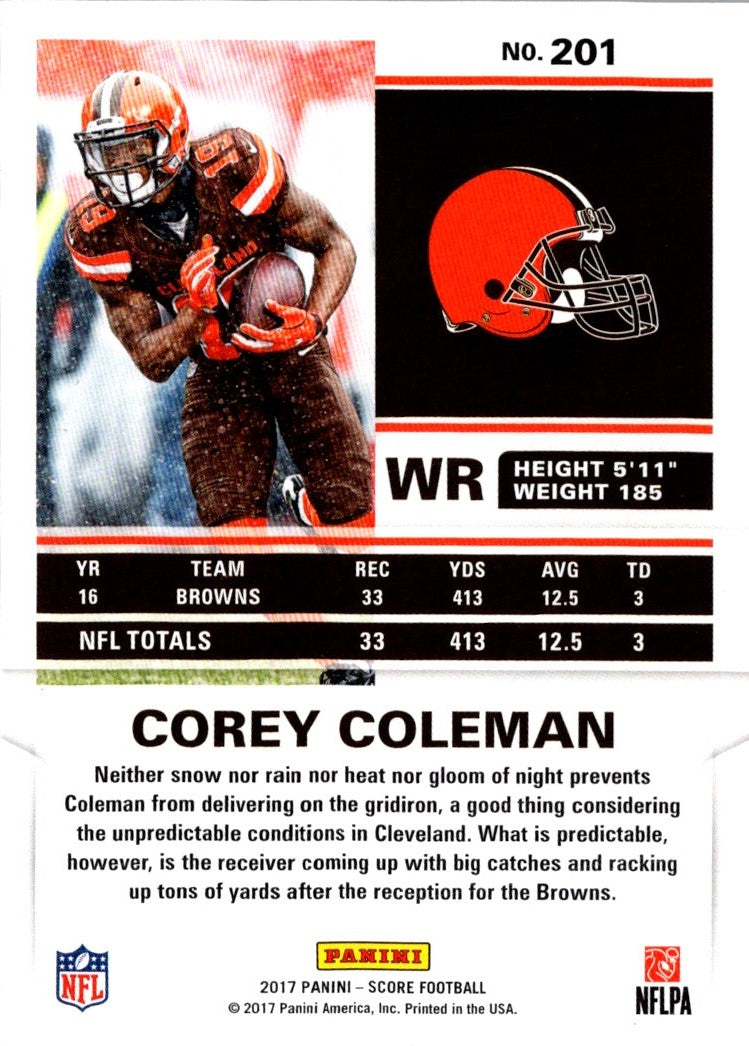 2017 Stadium Club Scoreless Streak Corey Coleman