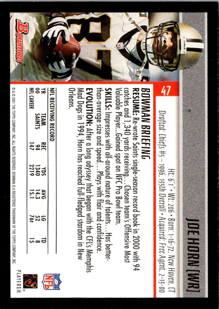 2001 Bowman Joe Horn