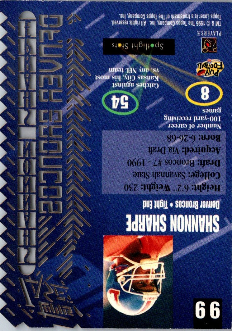 1997 Topps Gallery Shannon Sharpe