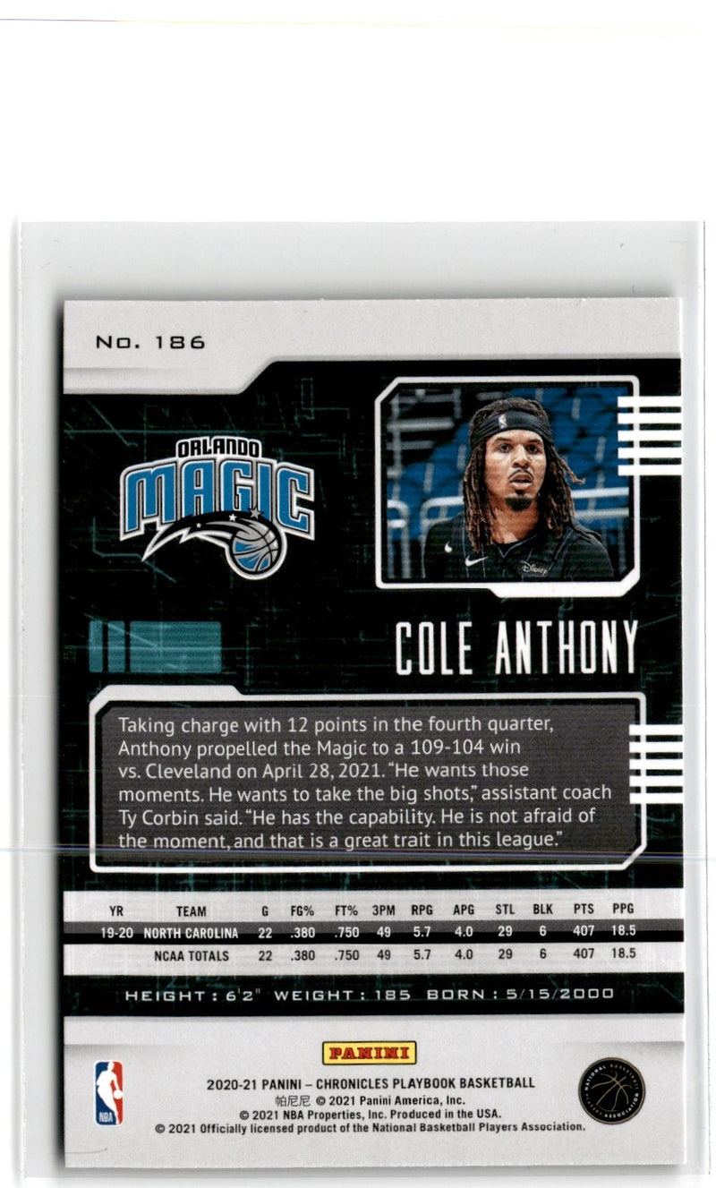 2020 Panini Certified Cole Anthony