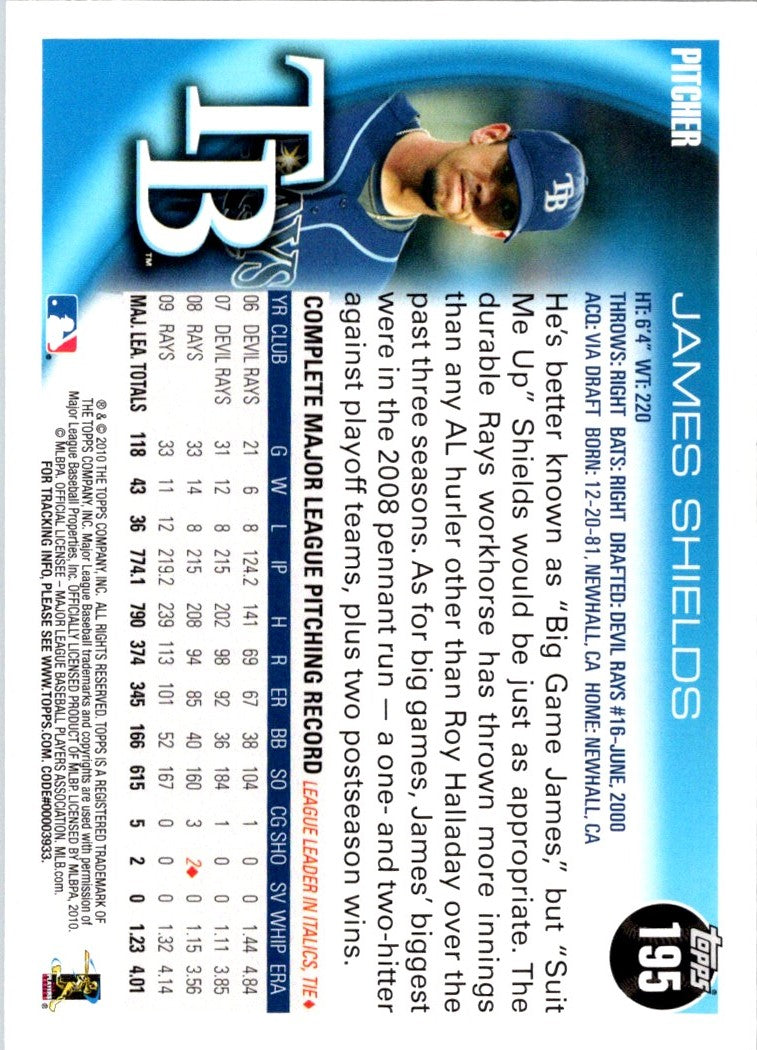 2010 Topps James Shields