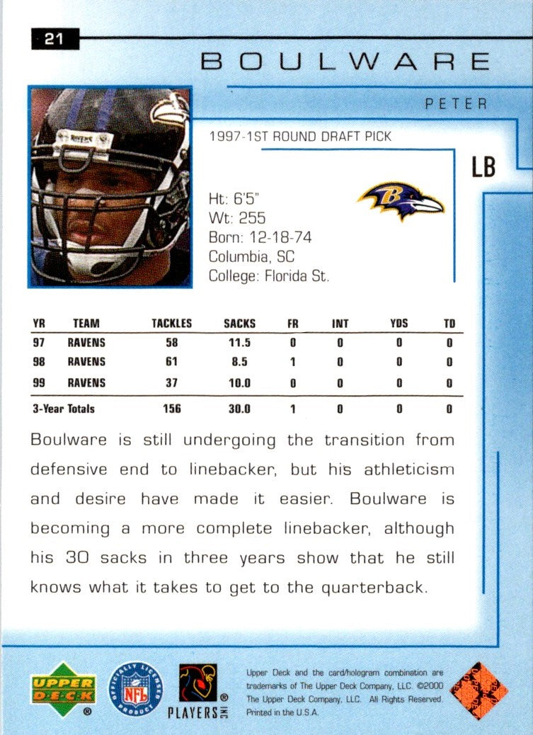 2000 Upper Deck Peter Boulware