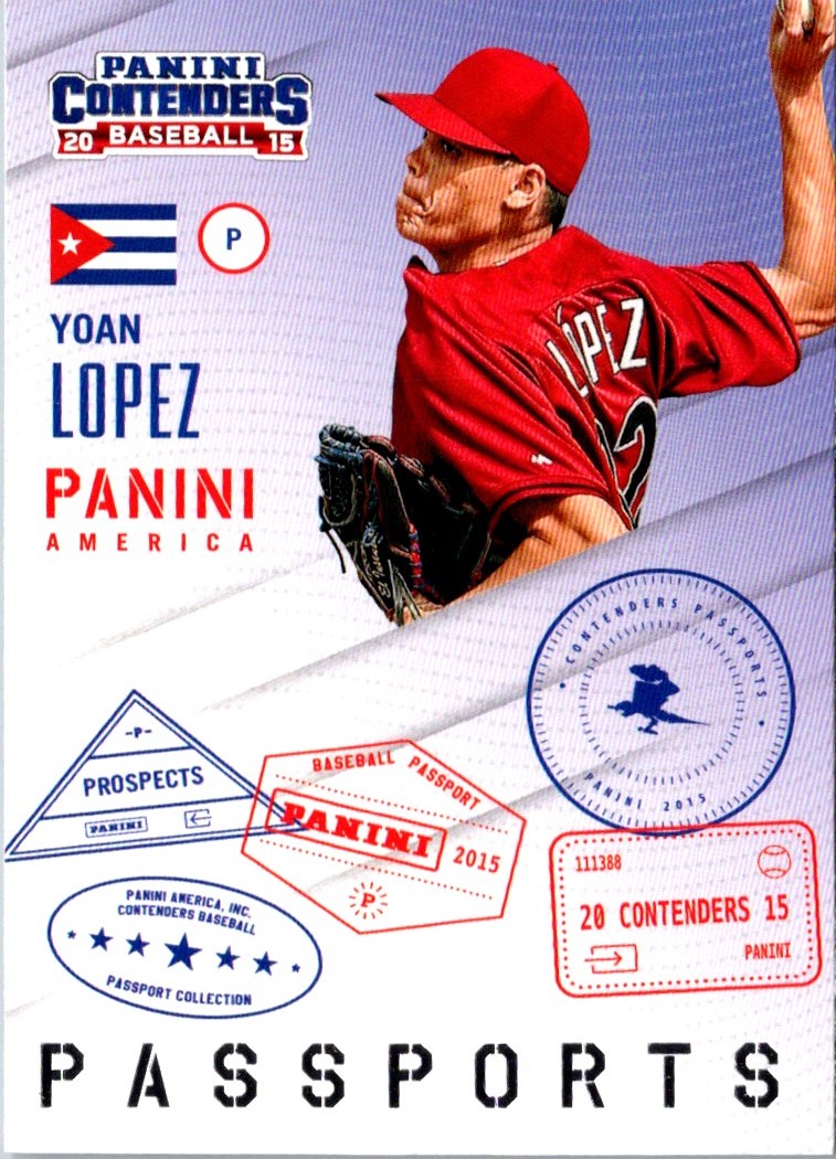 2015 Panini Contenders Passports Yoan Lopez