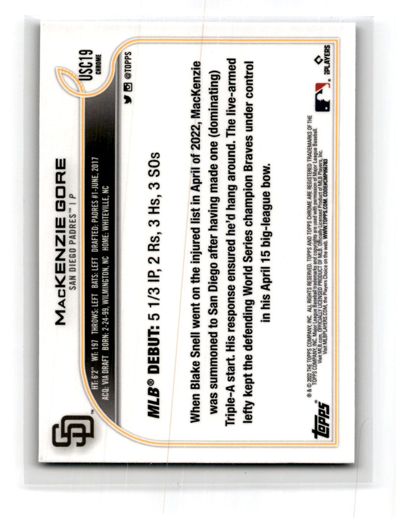 2018 Topps Chrome MacKenzie Gore