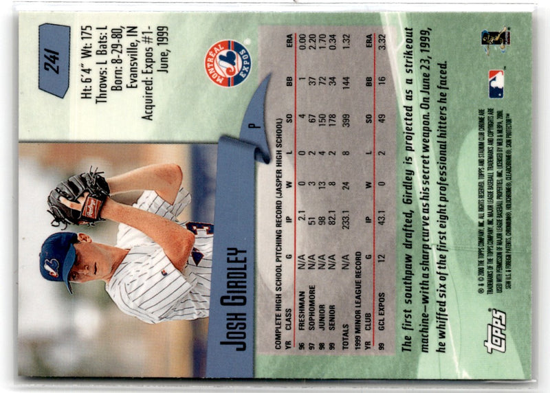 2000 Stadium Club Chrome Josh Girdley