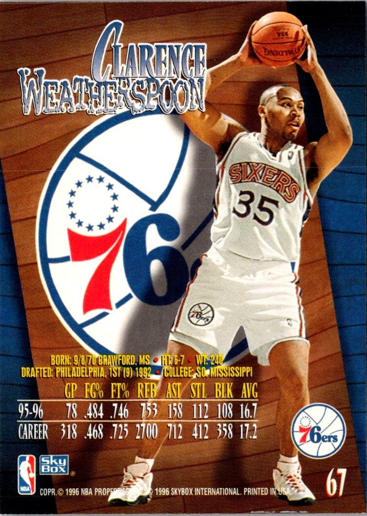1996 SkyBox Z-Force Clarence Weatherspoon