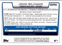 2012 Bowman Draft Picks & Prospects Chrome John Silviano #BDPP92