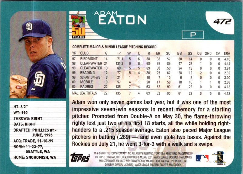 2001 Topps Adam Eaton