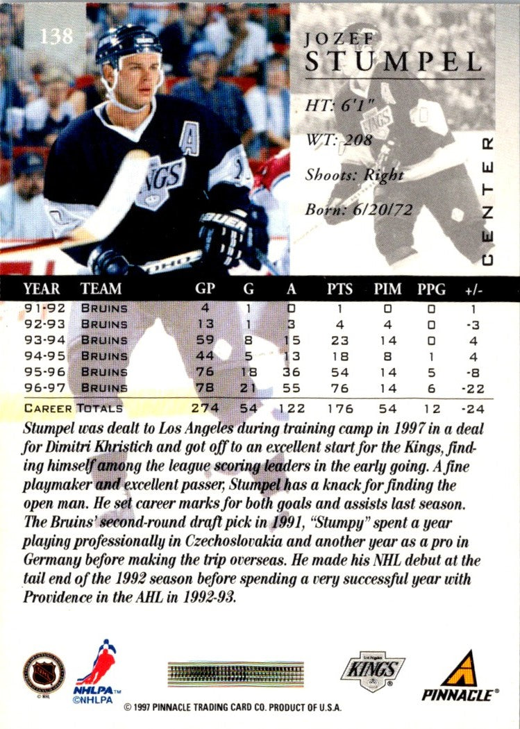 1997 Pinnacle Jozef Stumpel