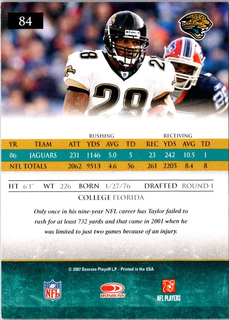 2007 Donruss Gridiron Gear Fred Taylor