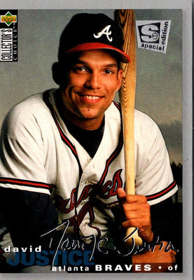 1995 Collector's Choice SE Silver Signature David Justice #67