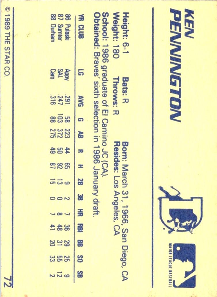 1989 Star Ken Pennington