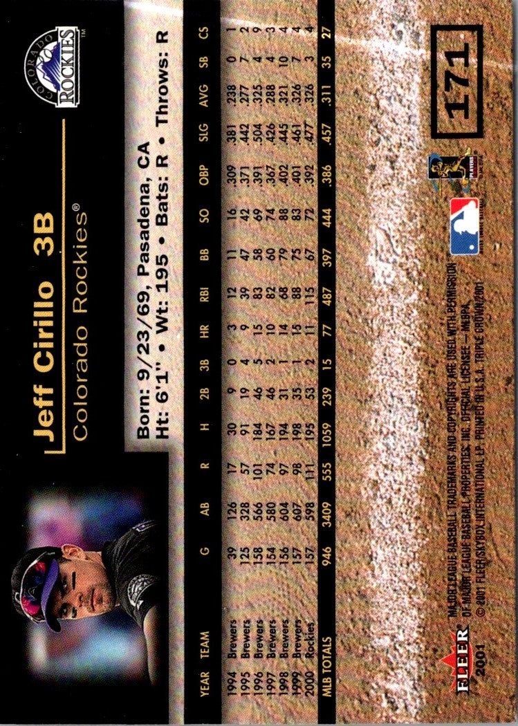 2001 Fleer Triple Crown Jeff Cirillo