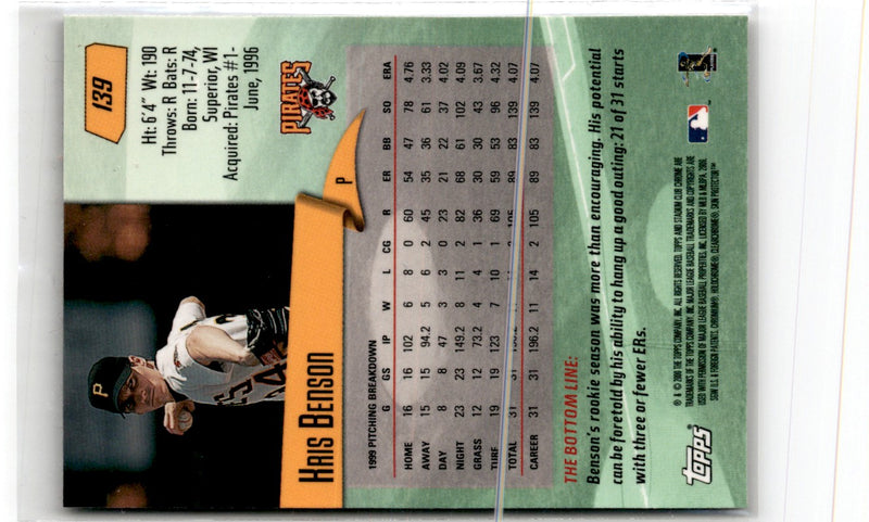 2000 Stadium Club Chrome Kris Benson