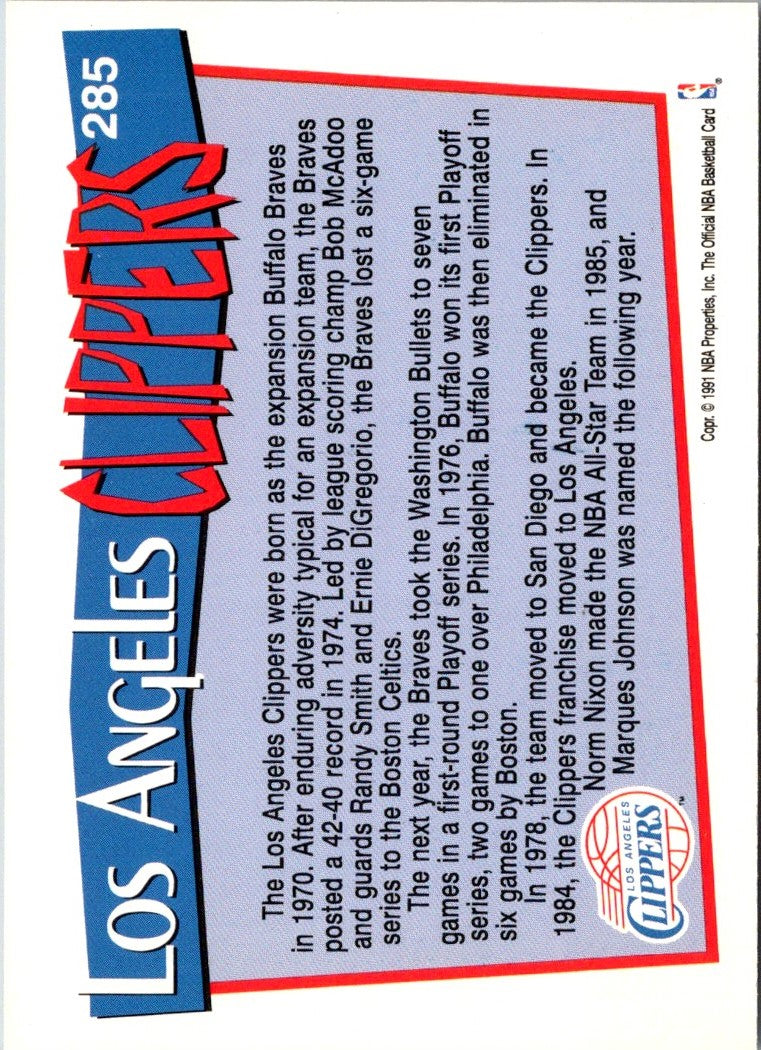 1991 Hoops Los Angeles Clippers