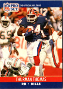 1990 Pro Set Super Bowl XXV Binder Thurman Thomas