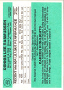 1984 Donruss Dennis Rasmussen