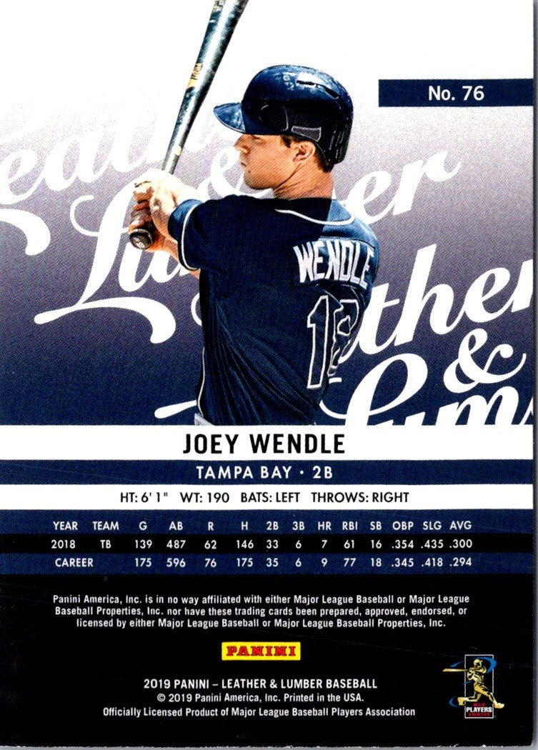 2019 Panini Leather & Lumber Joey Wendle