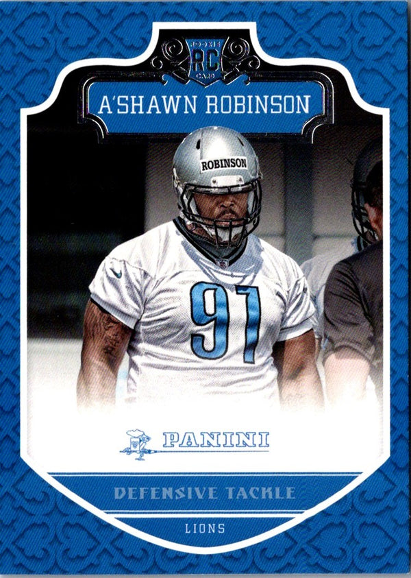 2016 Panini A'Shawn Robinson #258 Rookie