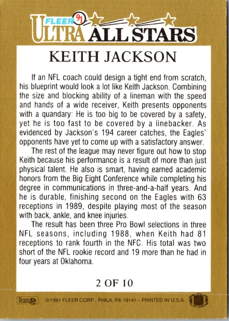 1991 Ultra Keith Jackson