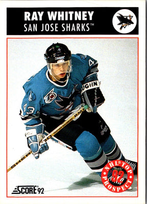 1992 Score Ray Whitney #475 Rookie