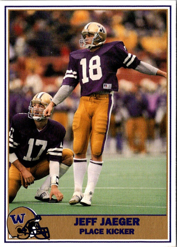 1992 Pacific Greats Washington Huskies Jeff Jaeger #91