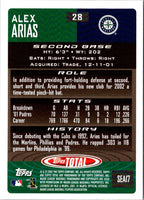 2002 Topps Total Alex Arias #28