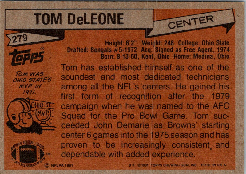 1981 Topps Tom DeLeone