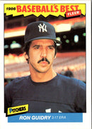 1986 Fleer Baseball's Best Sluggers vs. Pitchers Ron Guidry