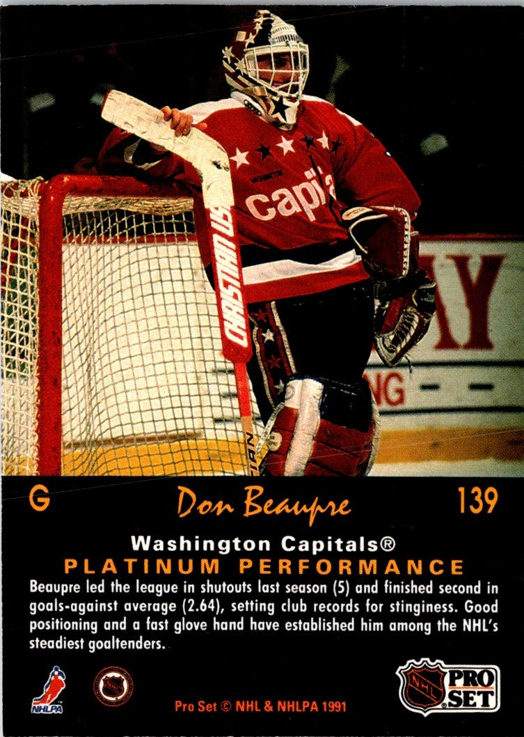 1991 Pro Set Platinum Don Beaupre