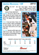 2005 Bowman Chrome Draft Picks & Prospects Javi Herrera