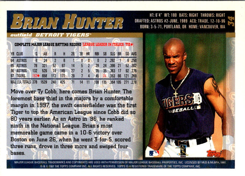 1998 Topps Brian Hunter
