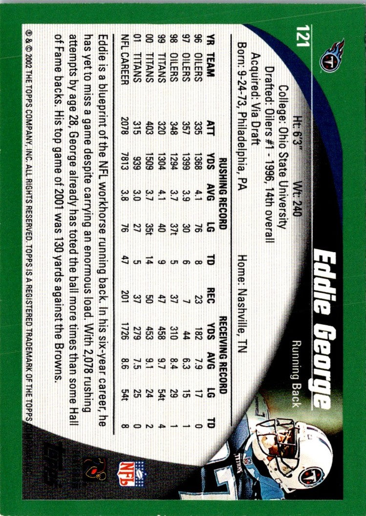 2002 Topps MVP Promotion Eddie George
