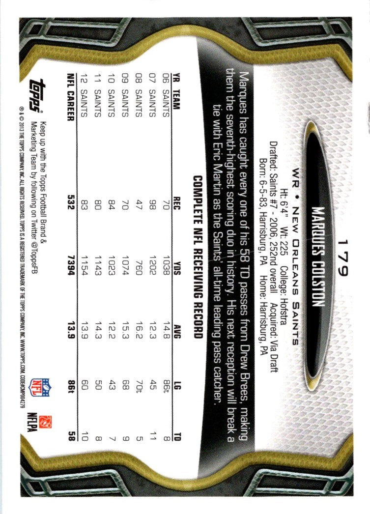 2013 Topps Marques Colston