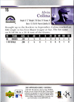 2007 Upper Deck Alvin Colina #16 Rookie