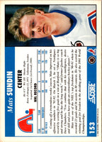 1992 Score Mats Sundin #153