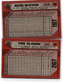 1989 Bowman Mark McGwire and Glavine