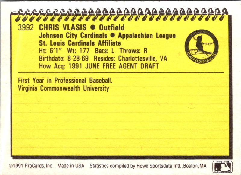 1991 ProCards Chris Vlasis