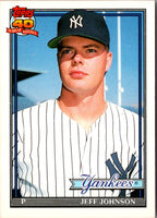 1991 Topps Traded Jeff Johnson #62T Rookie