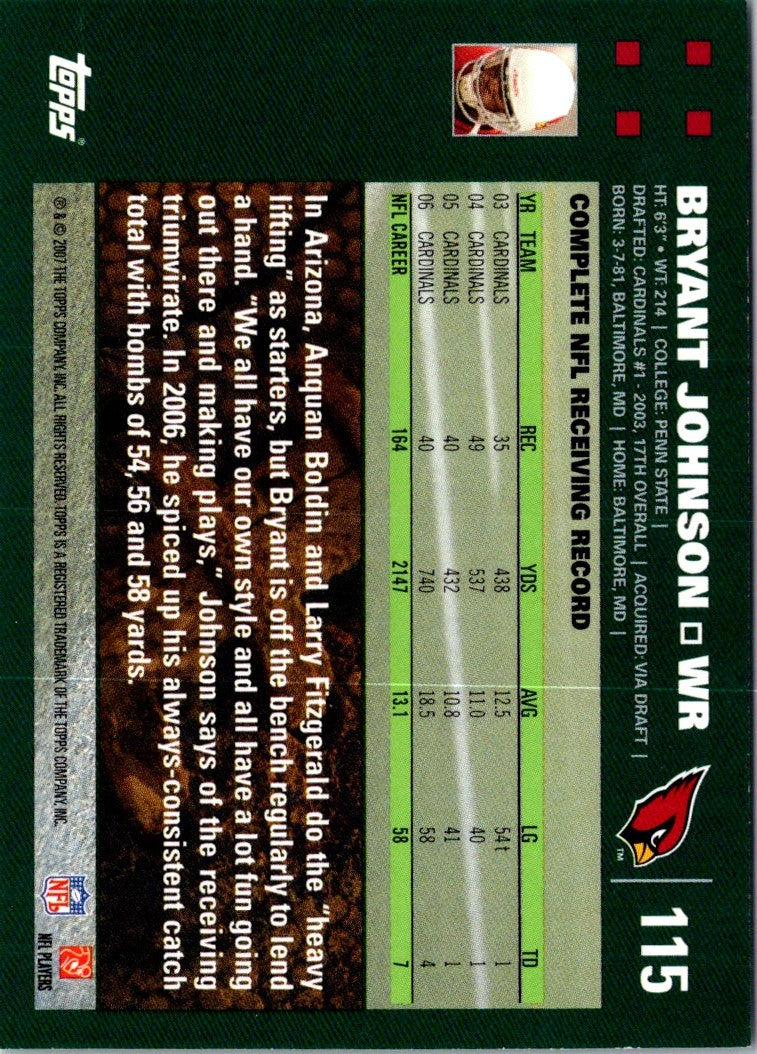 2007 Topps Bryant Johnson