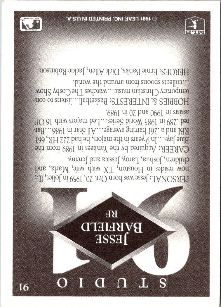 1991 Studio Jesse Barfield