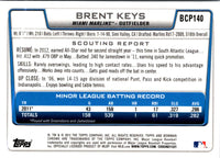 2012 Bowman Chrome Prospects Brent Keys #BCP140