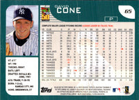 2001 Topps Limited David Cone #65