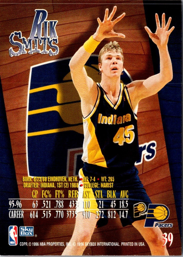 1996 SkyBox Z-Force Z-Cling Rik Smits
