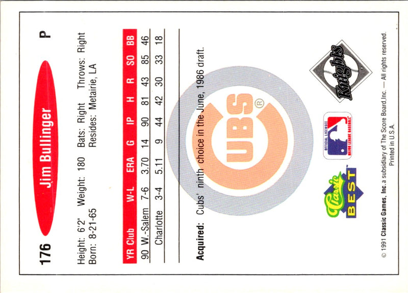 1991 Classic Best Jim Bullinger