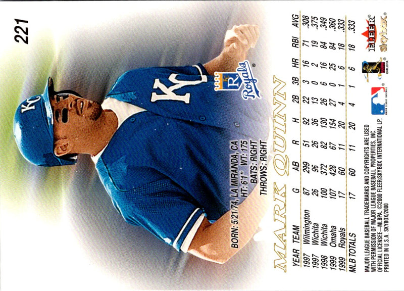 2000 SkyBox Mark Quinn