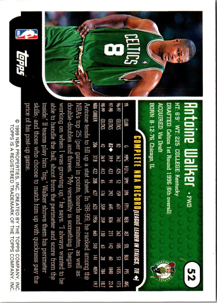 1999 Topps Tipoff Antoine Walker