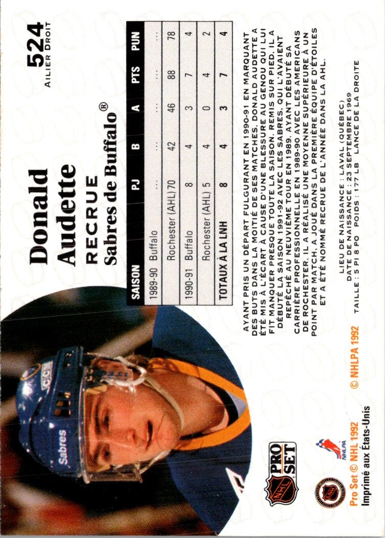 1991 Pro Set French Donald Audette