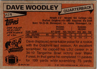 1981 Topps David Woodley #174 Rookie